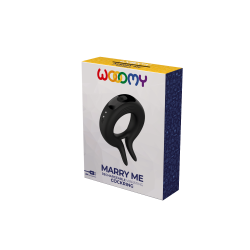 Marry Me Rechargeable Vibrating Ring 10 Modes Silicone Black