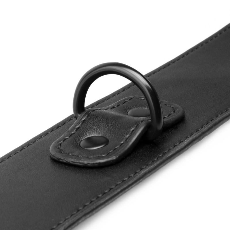 Ensemble collier et menottes de poignet - Noir