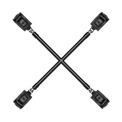 Metal Bar Hog Tie SEM Algemas - Preto