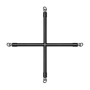 Hog Tie de barra metálica SIN esposas - Negro 2