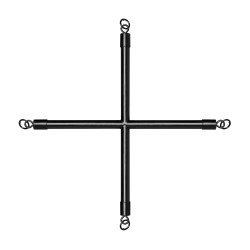 Metal Bar Hog Tie WITHOUT Handcuffs - Black