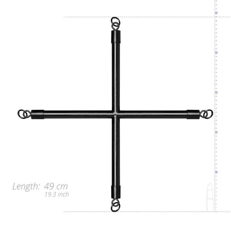 Metal Bar Hog Tie SEM Algemas - Preto
