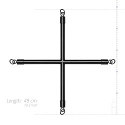 Metal Bar Hog Tie SEM Algemas - Preto