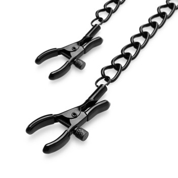 Braçadeiras de Mamilo de Corrente de Metal Preto - Preto 2