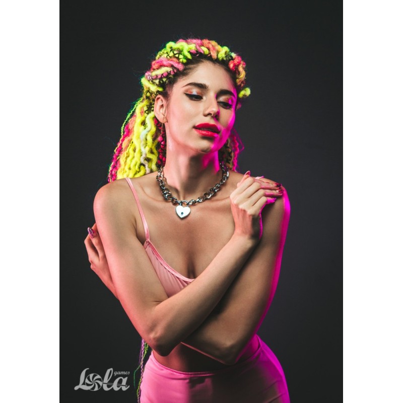 Collar Embrace Plata con candado y llave - Party Hard