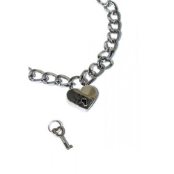 Embrace Silver Necklace with Padlock & Key - Party Hard