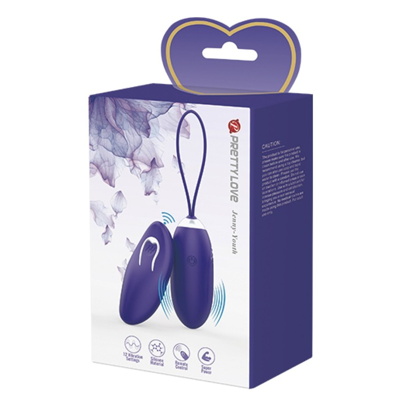 Huevo Vibrador Wireless Recargable 12 modos Jenny Youth Pretty Love