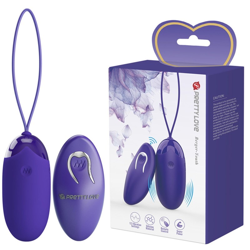 Berger Youth 12-Mode Rechargeable Wireless Vibrating Egg Pretty Love