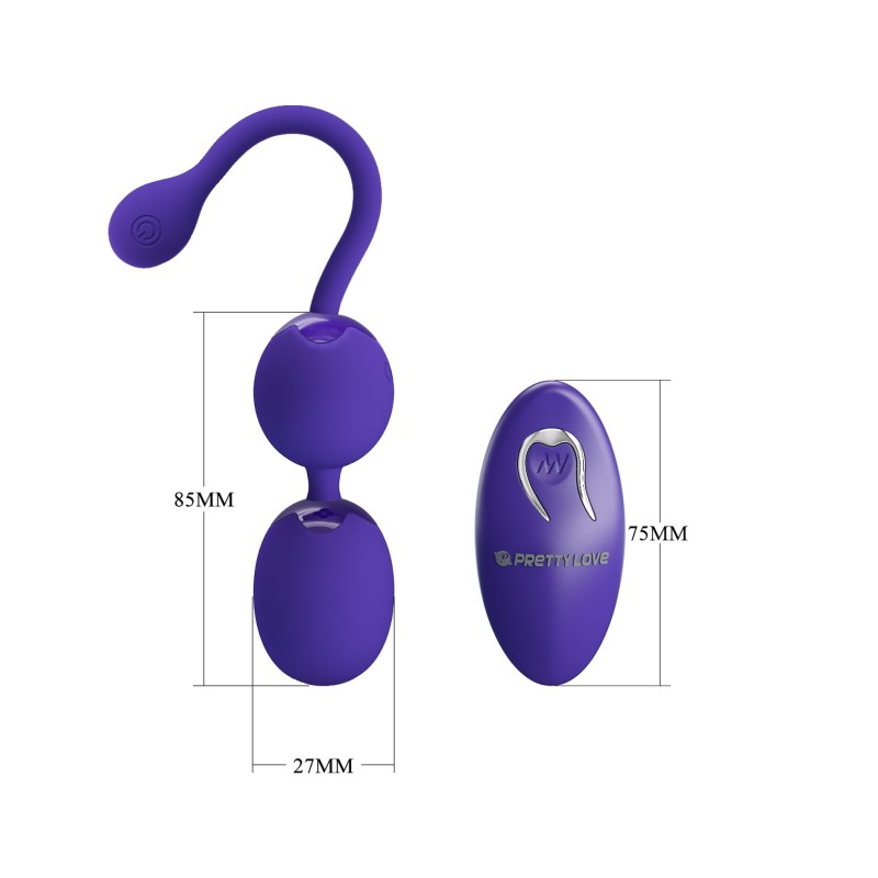 Boules Vibrantes Chinoises Sans Fil Rechargeable 12 Modes Willie Jeunesse Pretty Love