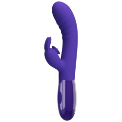 Cerberus Youth Vibrador Conejito Doble Recargable 30 modos mini lengua Licking