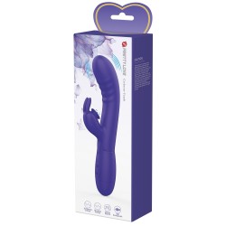 Vibromasseur Cerberus Youth Double Bunny Rechargeable 30 Modes Mini Léchage de Langue