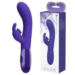 Cerberus Youth Double Bunny Vibrator Rechargeable 30 Modes Mini Tongue Licking