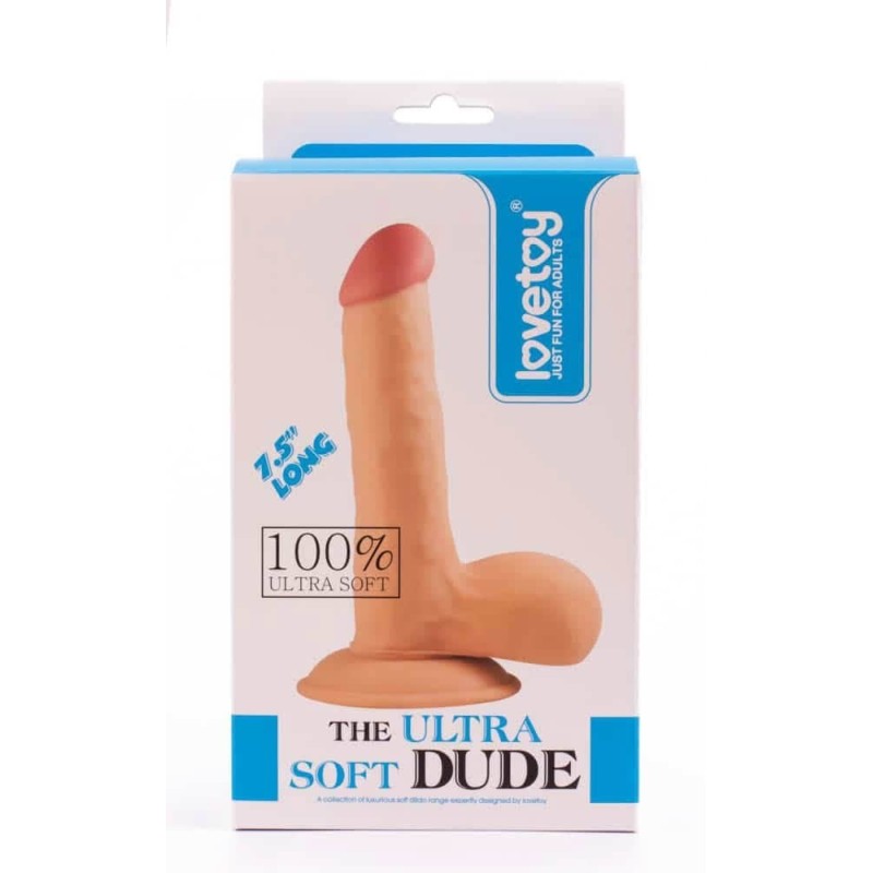Dildo with Testicles 7.5" Ultra Soft Dude 19x3.9 cm