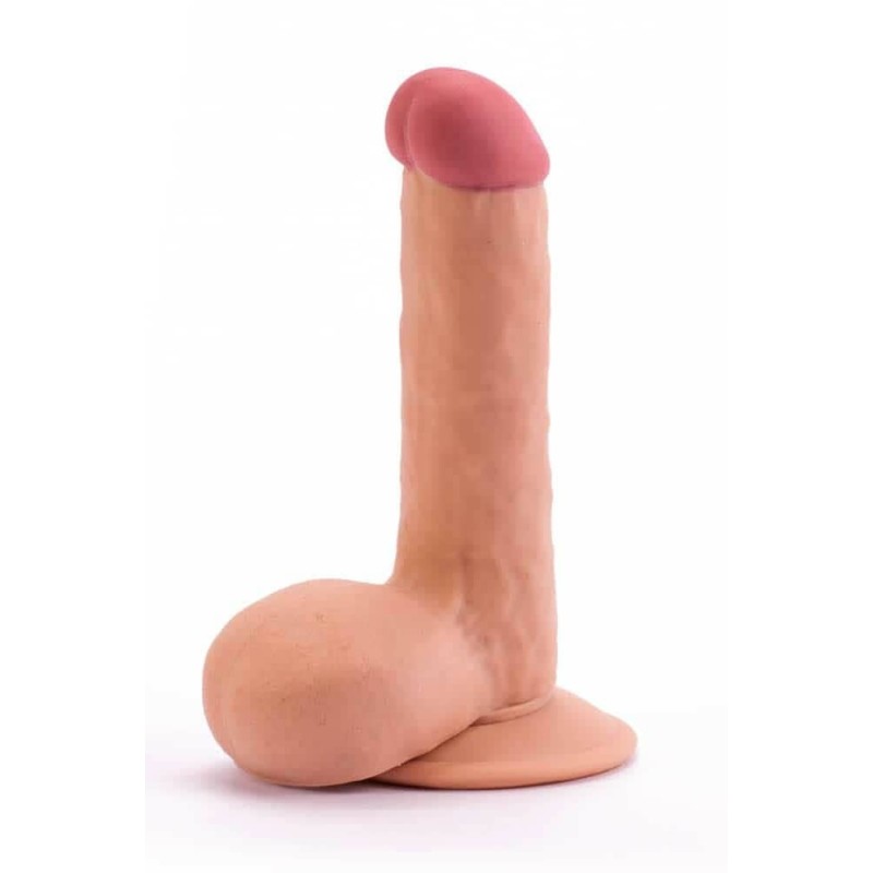 Dildo with Testicles 7.5" Ultra Soft Dude 19x3.9 cm