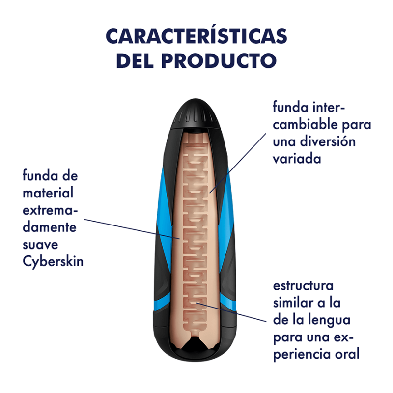 Manga de línguas lascivas para Satisfyer homens Masturbator