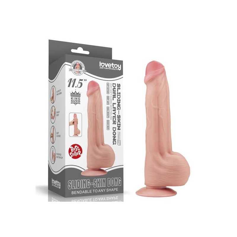 Gode King Size avec peau coulissante 11,5 pouces (29cm)