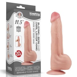 Dildo king size con pelle scorrevole 11,5 pollici (29 cm)