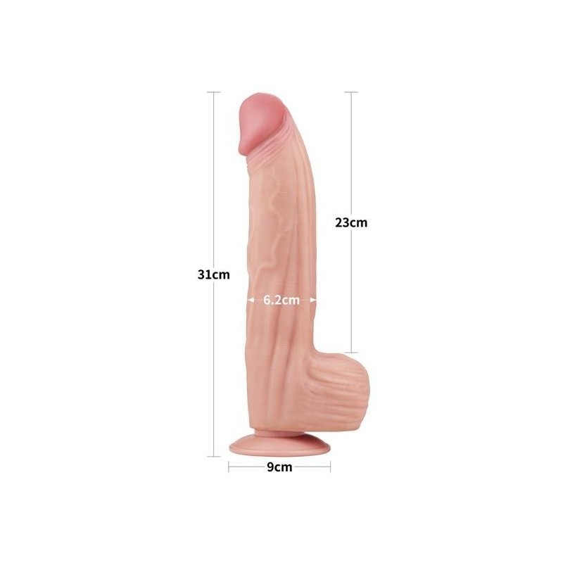King Sized Dildo con piel  Sliding Skin 12 pulgadas (31cm)