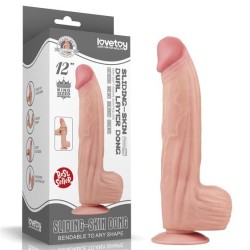 Dildo king size con pelle scorrevole 12 pollici (31 cm)