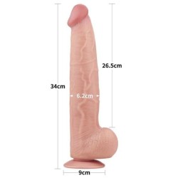 King Sized Dildo con piel  Sliding Skin 13,5 pulgadas (34cm)