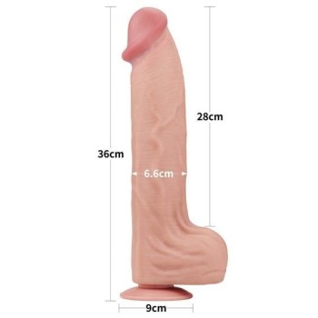 Dildo King Size con Pelle Scorrevole 14 pollici (36 cm) 2