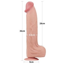 Dildo King Size com Pele Deslizante 14 polegadas (36cm)