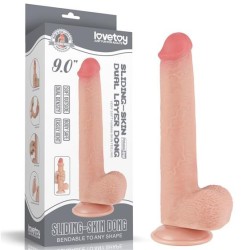 Dildo mit Haut - Gleithaut 9 Zoll (22x3,7cm)