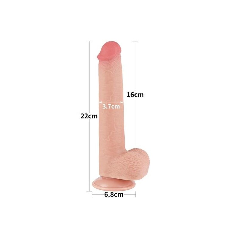 Gode avec Peau - Peau Coulissante 9 pouces (22x3.7cm)