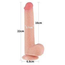Dildo com Pele - Pele Deslizante 9 polegadas (22x3,7cm)