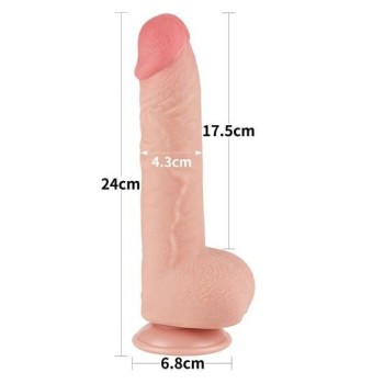 Dildo con piel - Sliding Skin 9,5 pulgadas (24x4,3cm) 2