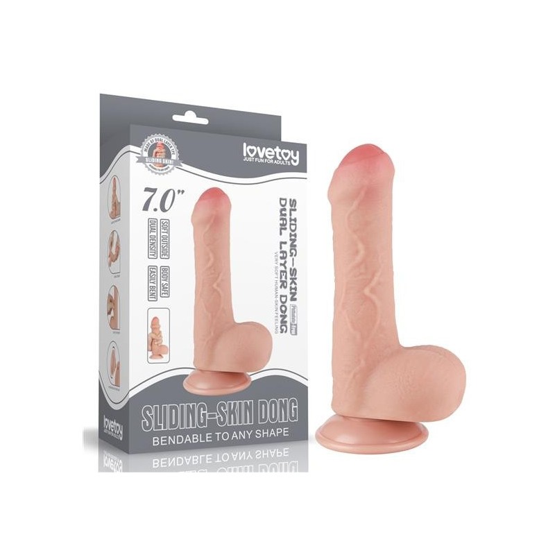 Dildo con piel  Sliding Skin 7 pulgadas (18,3x3,5cm)