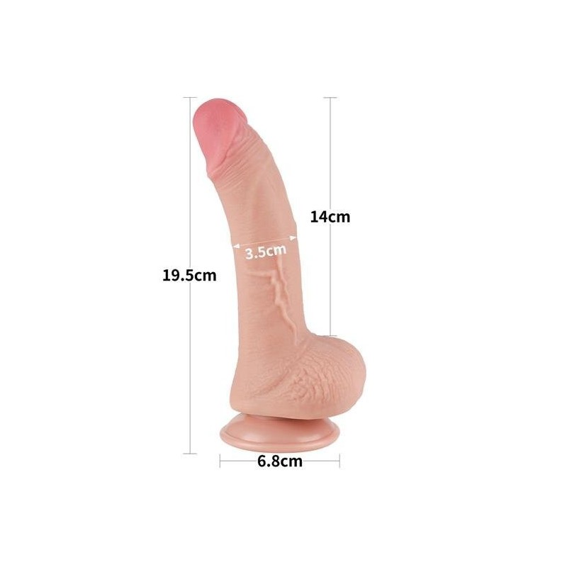 Dildo con piel  Sliding Skin 7,5 pulgadas (19,5x3,5cm)
