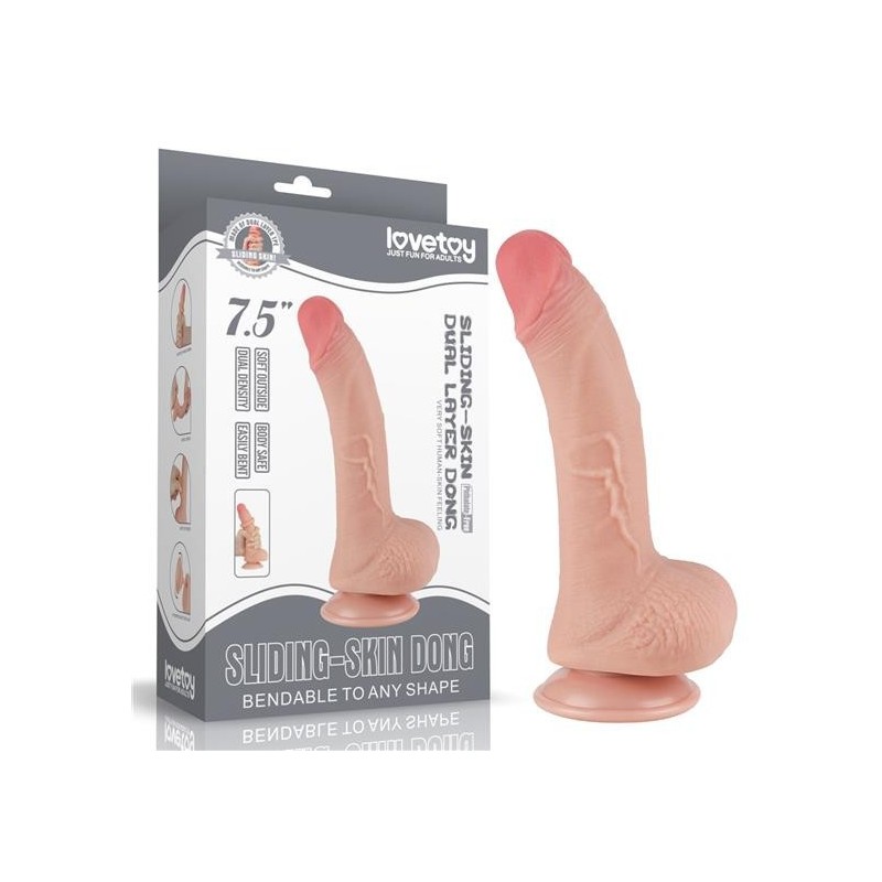 Sliding Skin Dildo 7,5 Zoll (19,5x3,5cm)