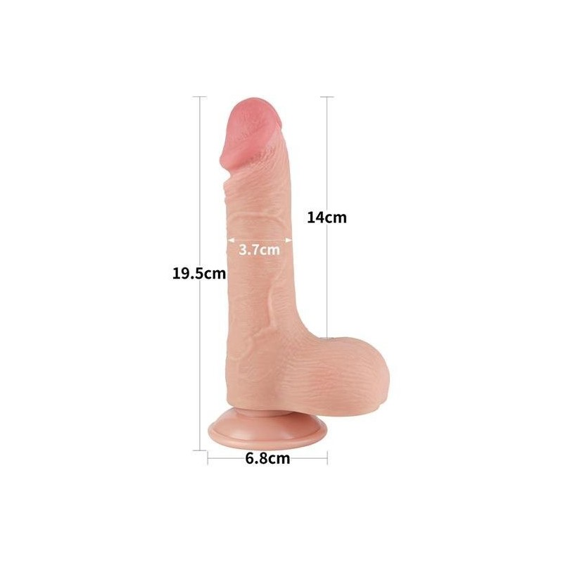 Dildo scorrevole in pelle 7,5 pollici (19,5x3,7 cm)