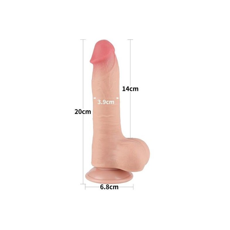 Dildo scorrevole in pelle 8 pollici (20x3,9 cm)