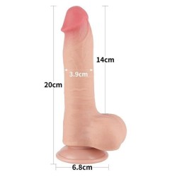 Dildo con piel Sliding Skin 8 pulgadas (20x3,9cm)