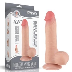 Dildo scorrevole in pelle 8 pollici (20x3,9 cm)