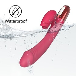 Doppelvibrator mit Zunge - Beheizt - Wiederaufladbar 10 Modi