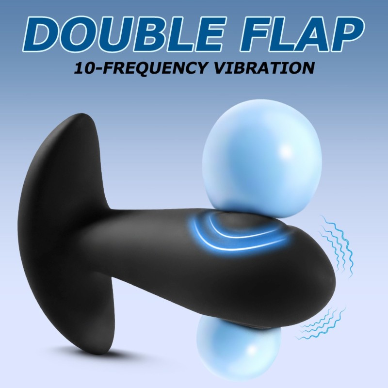 Reggie Plug Double Tapping & Vibrador Recarregável Controle Remoto 10+10 Modos