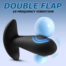 Reggie Plug Double Tapping & Vibrator Télécommande Rechargeable 10 + 10 Modes