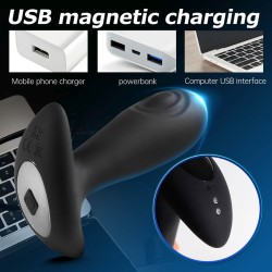 Reggie Plug Doble Tapping y Vibrador Control Remoto Recargable 10+10 modos