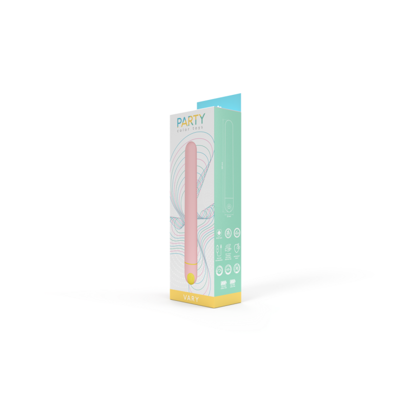 Vary Rosa - Vibrador 21 modos recargable - Party Toys 16,3 x 2,3cm