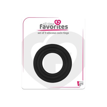 Kit Anillas Silicona Negra 40, 45 y 50mm - All Time Favorites 2