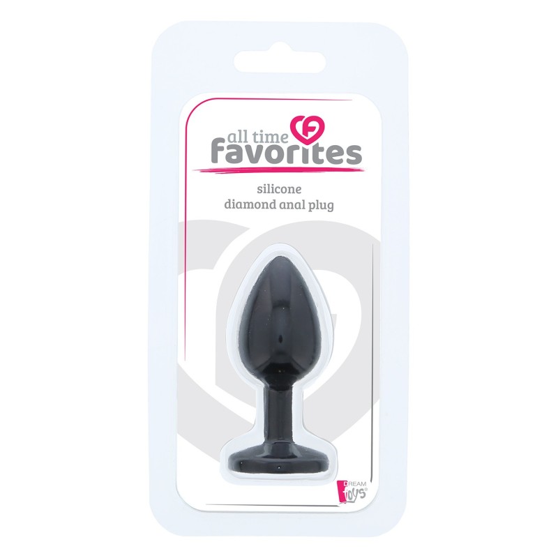Gioiello Anale in Silicone Nero - Rosa - S - Preferiti di tutti i tempi - 7 x 2,7cm