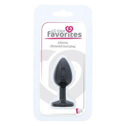 Joya Anal Silicona Negra - Rosa - S - All Time Favorites - 7 x 2,7cm