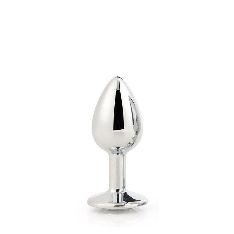 Gioiello anale d'argento S - Amore scintillante - 7,1 x 2,7 cm