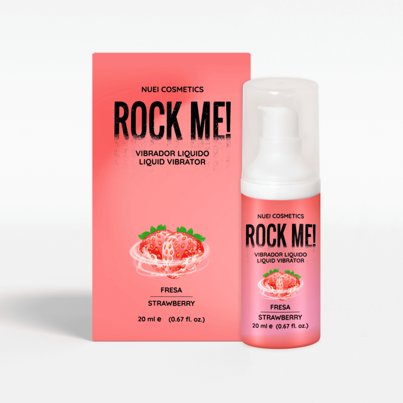 Rock Me! Liquid Strawberry Vibrator 20ml - NUEI