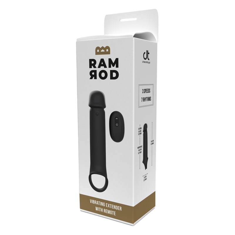 VIBRATING CASE WITH 8cm EXTENSION AND REMOTE CONTROL RAMROD