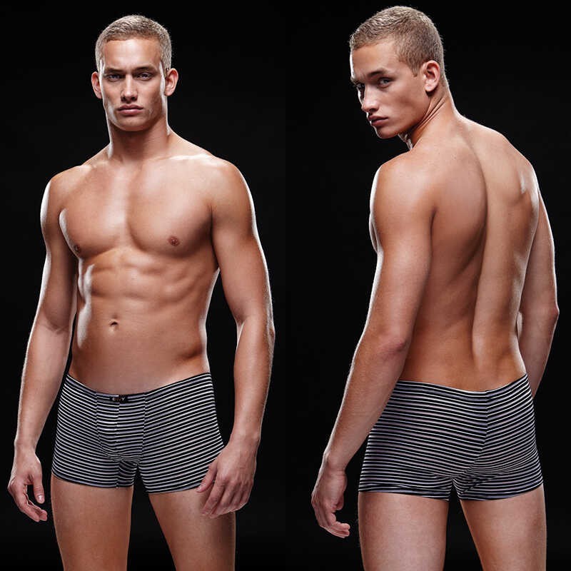 M/L BOXER STRIPES NERO BIANCO MICROFIBRA