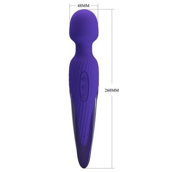 Antony Youth Vibrador de Varinha Recarregável Pretty Love 7 modos e calor 26x4.8cm 2
